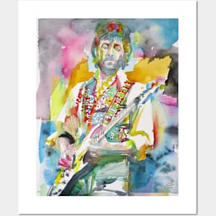 ERIC CLAPTON watercolor portrait .2 Posters and Art